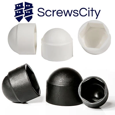 £17.51 • Buy M4 M5 M6 M8 M10 M12 M16 M20 M24 Plastic Cover Dome Caps for Hexagon Bolt Nuts