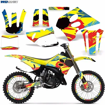 Decal Graphic Kit W/ Backgrounds Suzuki RM125 RM 125/250 RM250 Dirt Bike 93-95 M • $79.95