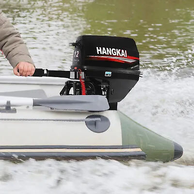 HANGKAI 12HP Outboard Motor 2 Stroke Heavy-Duty Gasoline Boat Engine Water Cold • $1102