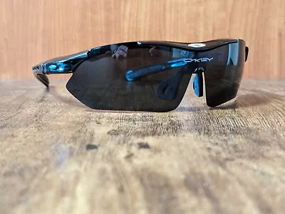 Vintage Oakley Black Acetate Shield Sunglasses Made In Usa #x11 • $110