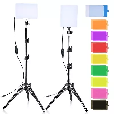 2 Pack LED Video Light Kit 6500K Dimmable USB Photography Lighting Kit Stream... • $36.01