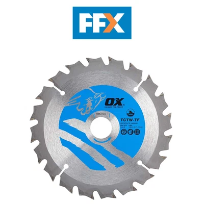 Ox Tools OX-TCTW-TF-1362020 Thin Kerf Wood Saw Blade 136mm X 1.5 X 20 X 20T • £9.51