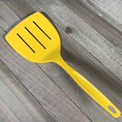 Foley Spatula Turner Flipper Slotted Wide Pierced Yellow Nylon Vintage • $17.99