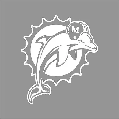 Miami Dolphins NFL Team Logo 1Color Vinyl Decal Sticker Car Window Wall • $26.35