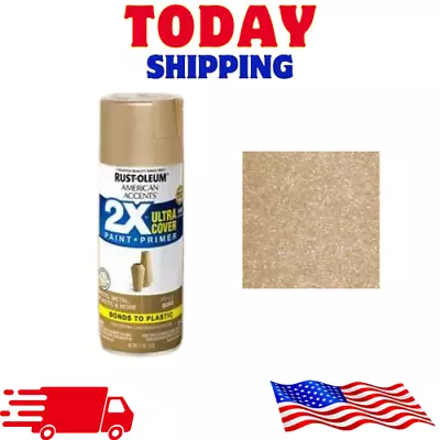 Gold American Accents 2X Ultra Cover Metallic Spray Paint- 12 Oz • $7.89