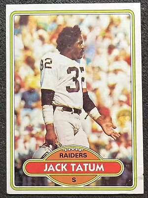 1980 Topps Jack Tatum (raiders) #429 Vg Bottom Right Corner Crease • $1