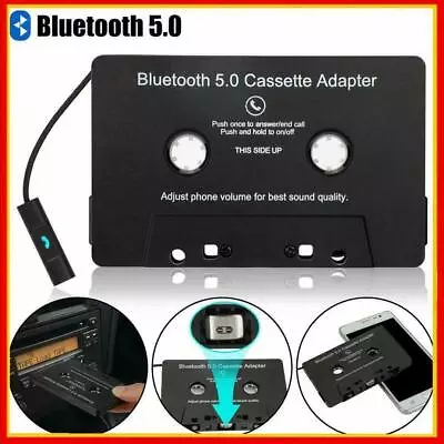 Bluetooth 5.0 Car Cassette Adapter Car Cassette Adapter USB Hands-free System 20 • £16.17