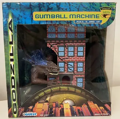 Manley Toy Quest Godzilla Gumball Machine NSIB 1998 • $44.46