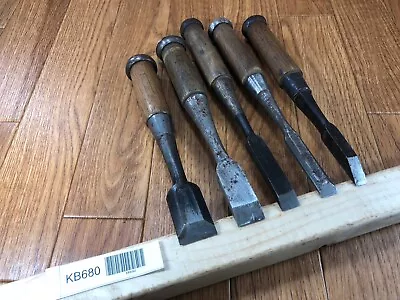 £84.61 • Buy Japanese Vintage Chisel Tataki Nomi Japan Signed Old 23.18.12.11.8mm KB680