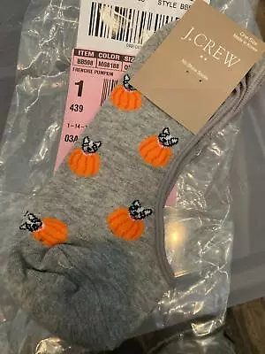 J Crew BB598 NWT Woman's One-Size Colorful Halloween Frenchie Dog No-Show Socks • $8.99