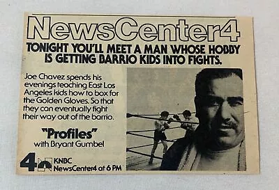 1980 KNBC Tv Ad~ Profiles JOE CHAVEZ Golden Gloves Boxing • $7.99