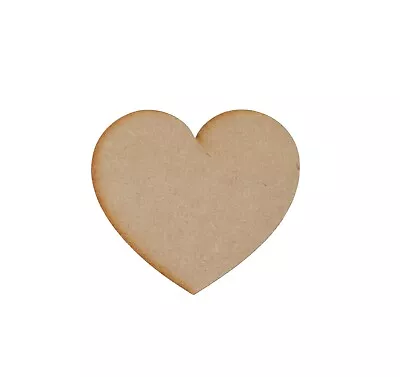 Wooden Hearts MDF Craft Shapes Blank Scrapbook Decoration Embellishments. • £2.85