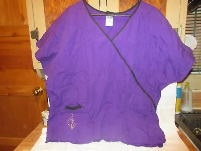 Baby Phat Scrub Top Purple With Black Trim Women Size 3XL • $10