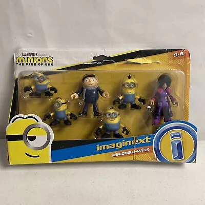 Imaginext Minions Rise Of Gru 6-Pack Action Figure Set New In Dmgd Packaging • $24.95