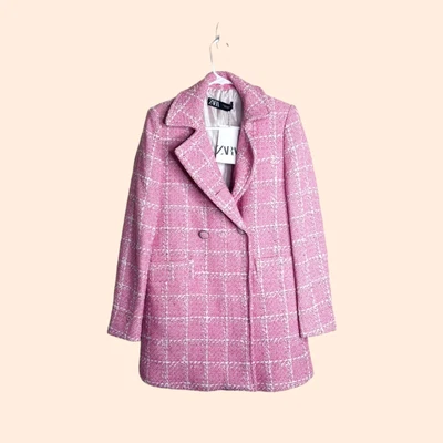 $100 • Buy NWT Zara Pink Tweed Blazer Jacket