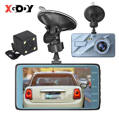 $32.99 • Buy XGODY Car Dash Camera Front Rear 1080P Dual Lens DVR Video Recorder Night Vision