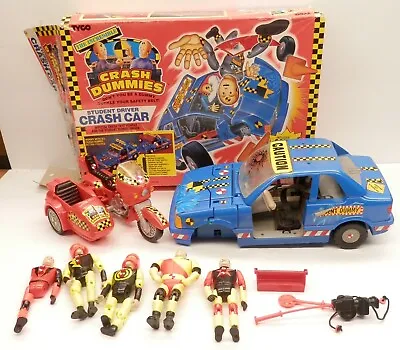 Vintage The Incredible Crash Test Dummies Student Driver Car + Motorcycle Lot • $99.99