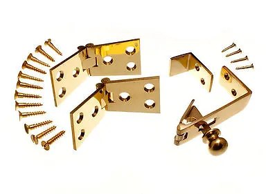 2 Pairs Of Brass Counter Flap Hinges 1 1/4 Inch X 4 Inch +  2 X Counter Catch • £53.75