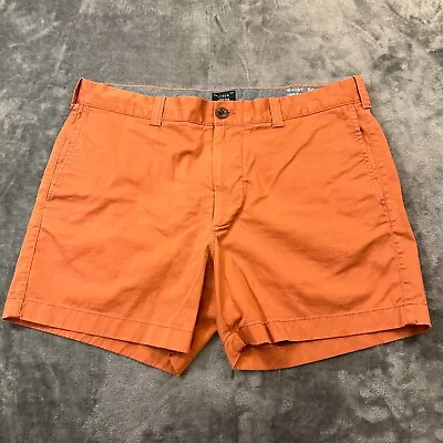 J Crew Shorts Mens 34  Orange Chino Stretch Casual Outdoor Pockets 5” Inseam • $18.88