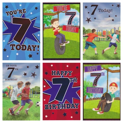 7th Birthday Card ~ Boy's 7th Birthday Card ~ Choice Of Design • £1.79