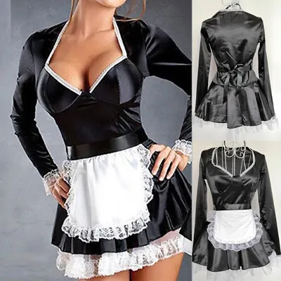 Sexy Costume Outfit Party Cosplay Womens Maid Fancy Dress  Uniform Mini Dresses • $14.39