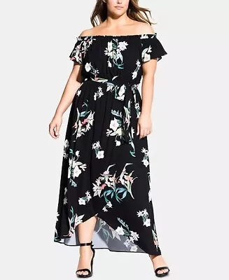 CITY CHIC XS Off Shoulder Tie Maxi Dress**SALE** • $23.95