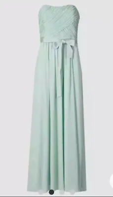 Marks And Spencer Mint Pale Green Wedding Bridesmaid Prom Party Dress Uk Size 20 • £39.99