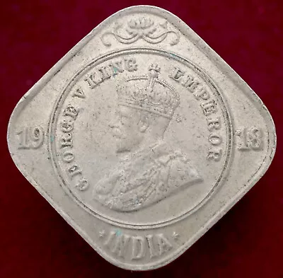 India 2 Annas 1918 (H1109) • $18.67