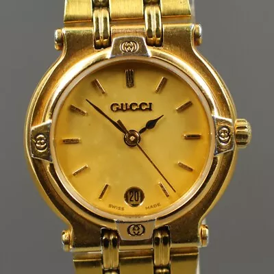 New Battery ◆Exc+5◆ Vintage Gucci 9200L Gold Dial Women's QZ Watch From JAPAN • $175