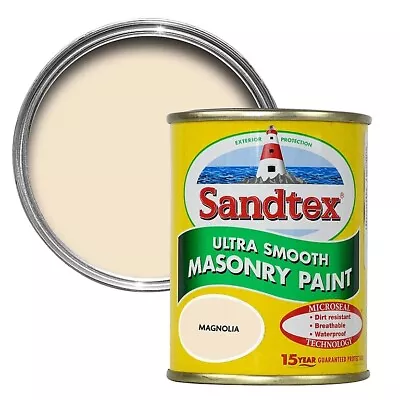 Sandtex Microseal Smooth Masonry Paint Magnolia - Tester 150ml • £8