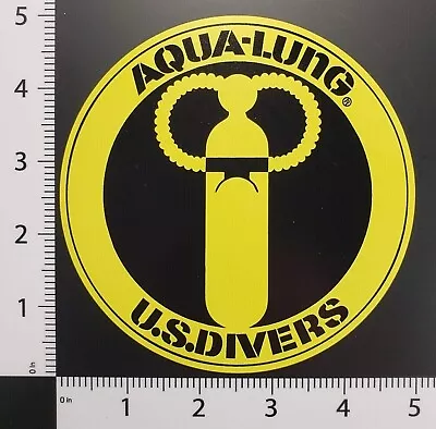 Aqua-Lung U.S. Divers Co. 1969 Diving Decal Sticker Repro 6mil UV Vinyl 5  Diect • $5.75