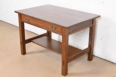 Stickley Antique Mission Oak Arts & Crafts Desk Or Library Table Refinished • $4500