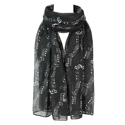 Music Notes Print Women's Scarf Oversized • £6.99