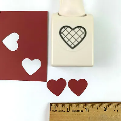 Martha Stewart Punch Heart Embossed Lattice Solid Heart Love Paper Craft 1  • $19.99