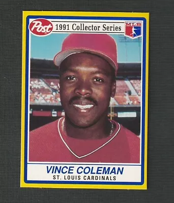 1991 Post Cereal Vince Coleman #5 St. Louis Cardinals • $1.59