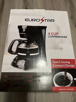 EUROSTAR 4-Cup Coffeemaker (BLACK) • $15