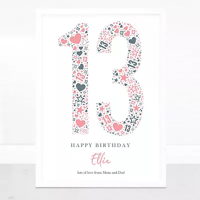 PERSONALISED 13th 16th 18th 21st Birthday Gifts For Girls Daughter Niece - Poem • £5.99