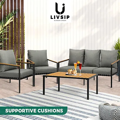 $519.90 • Buy Livsip Outdoor Lounge Sofa Set Patio Furniture Table Chairs Garden Lounge Set