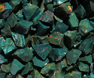 Bloodstone  A  Grade - Rough Rocks For Tumbling - Bulk Wholesale 1LB Options • $3.60