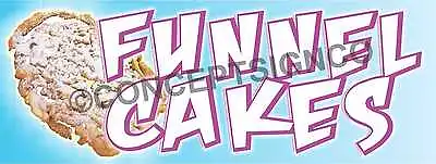 3'X8' FUNNEL CAKES BANNER Outdoor Sign LARGE Carnival Fair Concession Stand Cake • $68.49