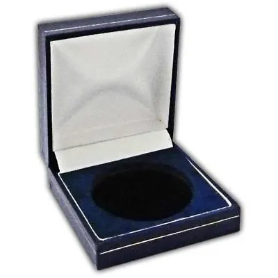 £9.95 • Buy Coin Medal Presentation Box Display Case Single Coin 44mm Navy Blue