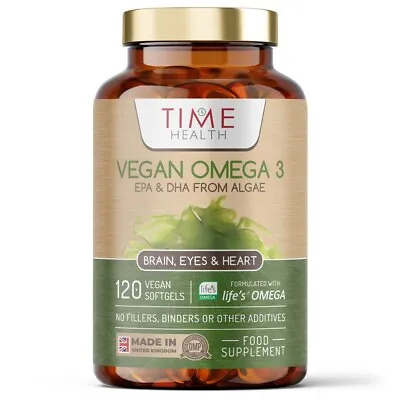 Vegan Omega 3 - EPA & DHA From Algae Oil - Carrageenan-Free • £26.49