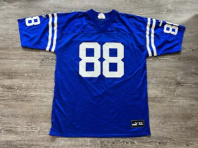 VTG 2000s Y2k NFL Indianapolis Colts Marvin Harrison Puma 90s Jersey Blue XL • $28.98