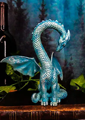 Ebros Valentine Cupid Love Blue Dragon Figurine 5.5 Tall Romantic Male Dragon • $24.99