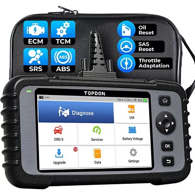 TOPDON ArtiDiag500 OBD2 Scanner Engine ABS Code Reader Car Diagnostic Scan Tool • £86.99