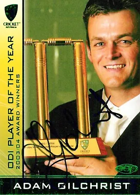 ✺Signed✺ 2004 2005 AUSTRALIA Cricket Card ADAM GILCHRIST BBL • $39.99