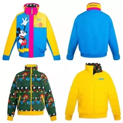 Disney Columbia Jacket Adult XLarge Blue Yellow Mickey Mouse Fleece Retro • $439