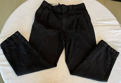 Nautica Dress Pants Mens 36x32 100% Wool Straight Fit Black Work Pants • $7.99