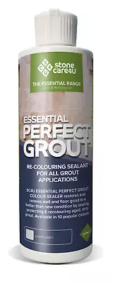 LIGHT-GREY Re-Colouring Grout Paint 237ml Seals Old Wall Floor Tiles For 15yrs+ • £24.95