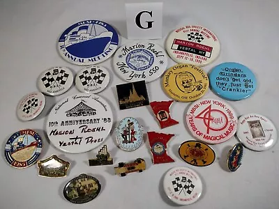 Lot Of 23 Vtg Musical Box Society International Convention Buttons (Lot G) • $22